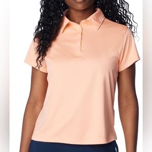 Columbia Golf Birdie Short Sleeve Peach Polo Shirt for Women